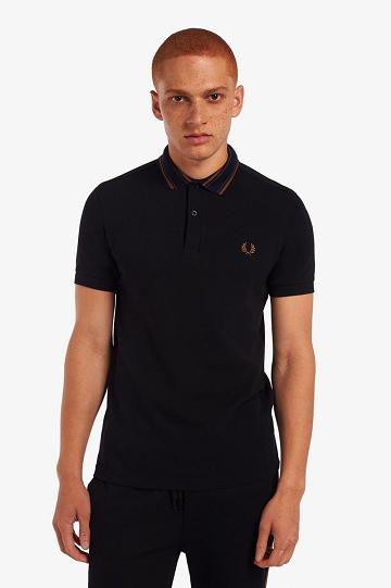 Fred Perry Medal Stripe Polo Miesten Paidat Mustat | FI 1539AHKP